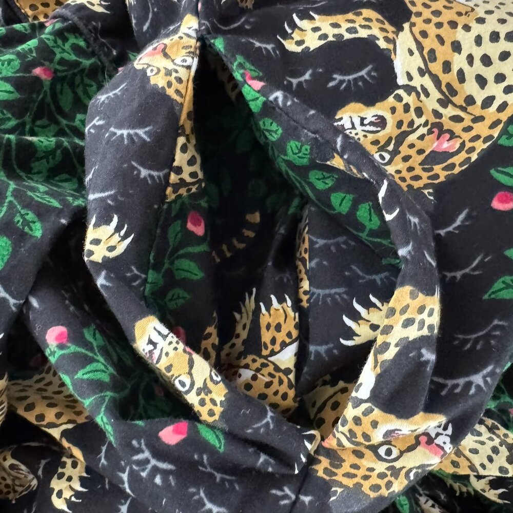 Printfresh Black Green Leopard Print Sleepshirt - Picture 6 of 9